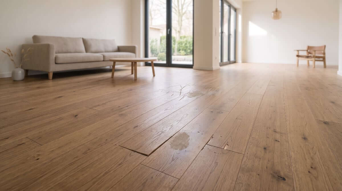 Parquet floor damage such as cracks, stains and uneven planks – condition assessment by Parkett Stelzl